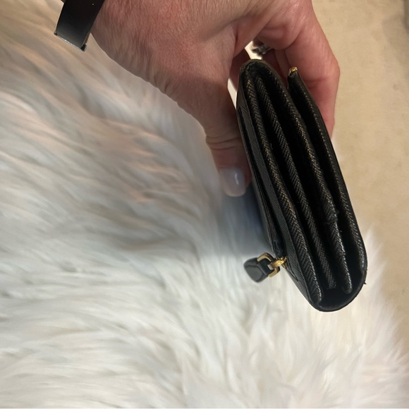 Prada black leather long wallet on chain ( adjustable strap). w gold hardware - Picture 13 of 16